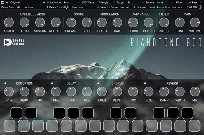 Pianotone 600 : Plugin version