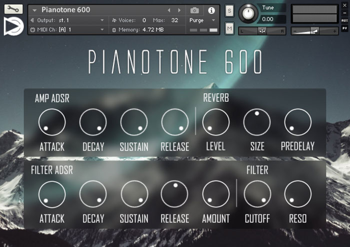 Pianotone 600 : Kontakt version